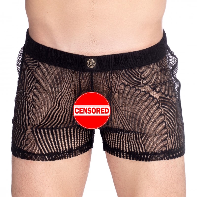 Men's see through lace boxer shorts