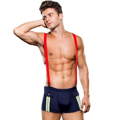 Sexy Firefighter boxer briefs with matching braces