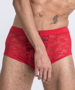 LHM Red Lace Boxer Shorts