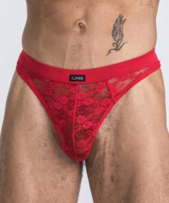LHM Red Lace Thong