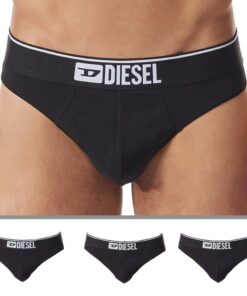 Diesel 3-Pack Denim Division Cotton Thongs - Black XS