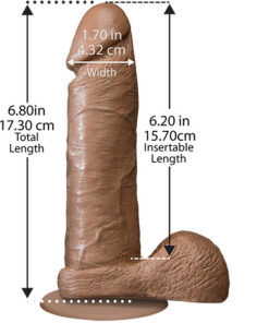Alternative view of The Realistic Cock 6 Inch Dildo Flesh Brown