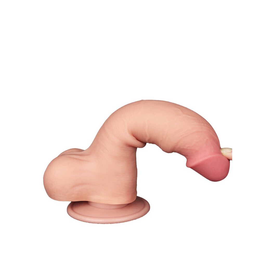 Lovetoy Sliding Easy Bend Skin Dildo 8 Inch - Image 2