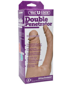 Alternative view of VacULock Double Penetrator Natural Dildo Attachment