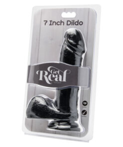 Alternative view of ToyJoy Get Real 7 Inch Dong With Balls Black