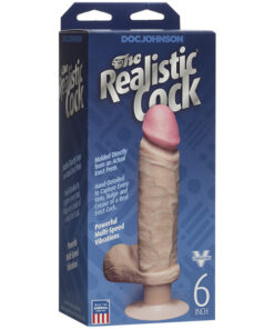 Alternative view of The Realistic Cock 6 Inch Vibrating Dildo Flesh Pink