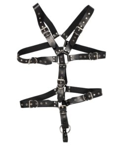 Alternative view of Zado Mens Leather Adjustable Harness With Cock Ring