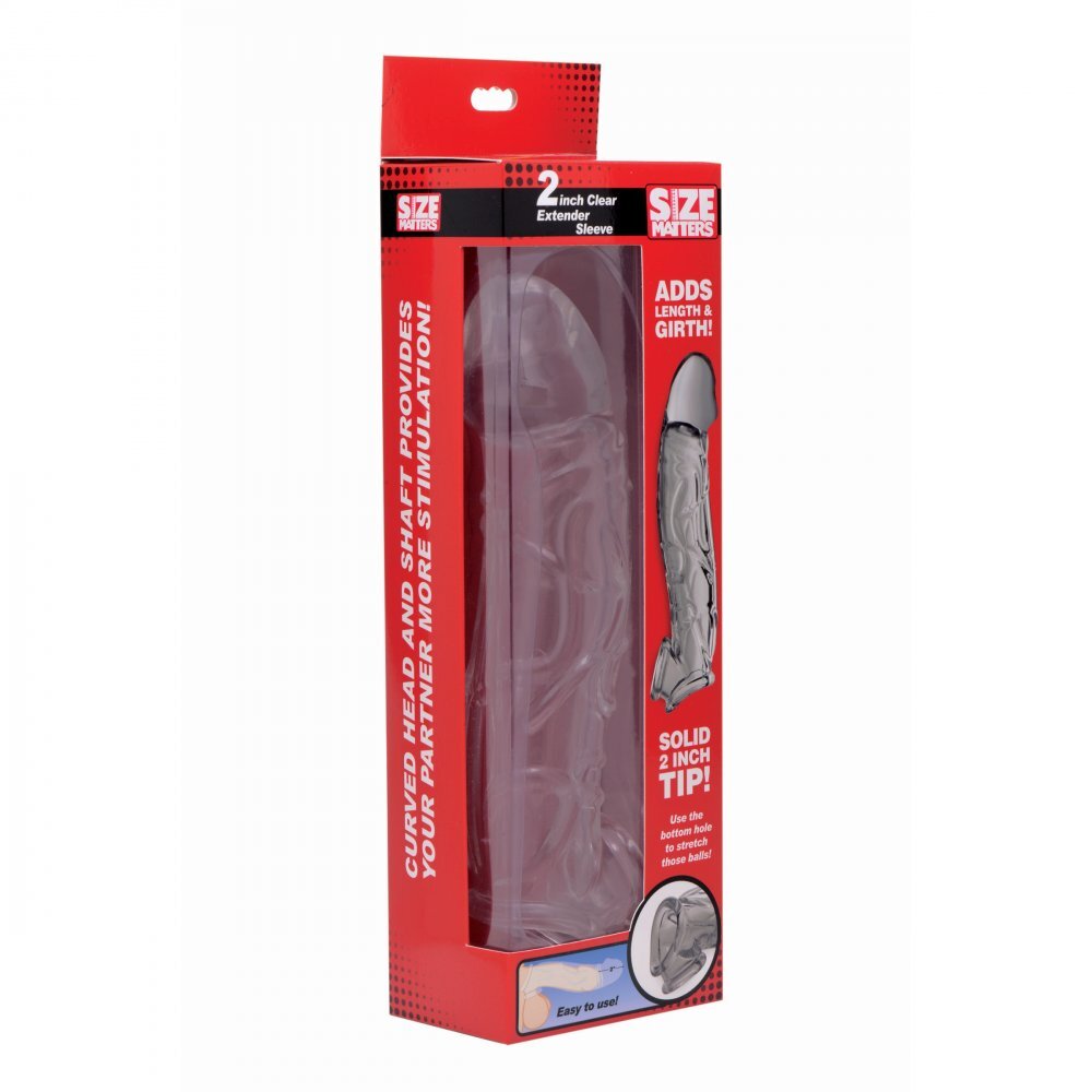 Size Matters 2 Inch Clear Penis Extender Sleeve - Image 4