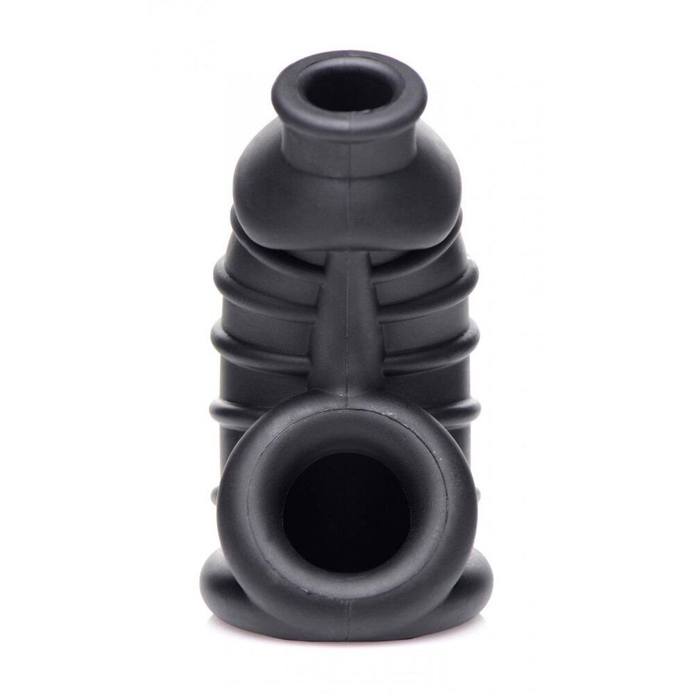 Master Series Dark Chamber Silicone Chastitys Cage - Image 3