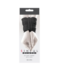 Alternative view of Sinful 25 Foot Nylon Rope Black