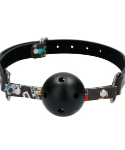 Ouch Breathable Ball Gag With Printed Leather Straps