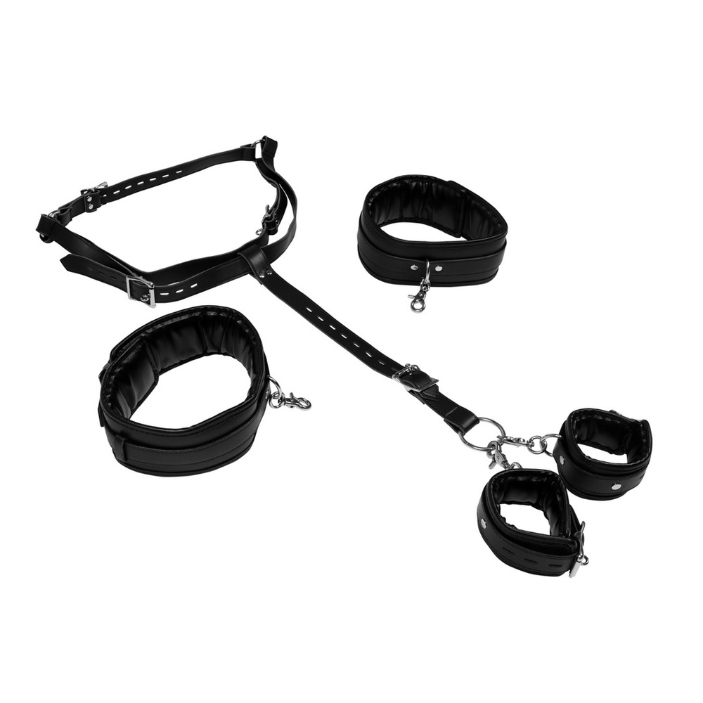 Body Harness with Thigh and Hand Cuffs - Image 2