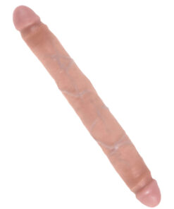 King Cock 12 Inch Slim Double Dildo Flesh