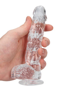 Alternative view of RealRock 6 Inch Transparent Realistic Crystal Clear Dildo