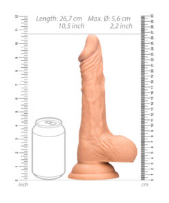 Alternative view of RealRock 10 Inch Dong With Testicles Flesh