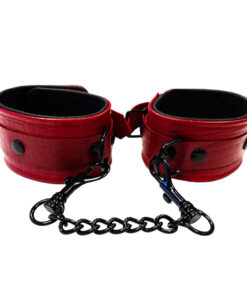 Rouge Garments Leather Croc Print Ankle Cuffs