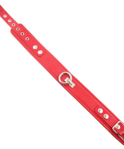 Rouge Garments Plain Red Leather Collar
