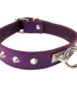 Rouge Garments Purple Studded ORing Studded Collar