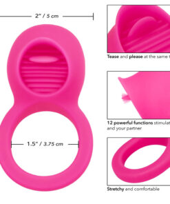 Alternative view of Rechargeable Teasing Tongue Enhancer Cock Ring