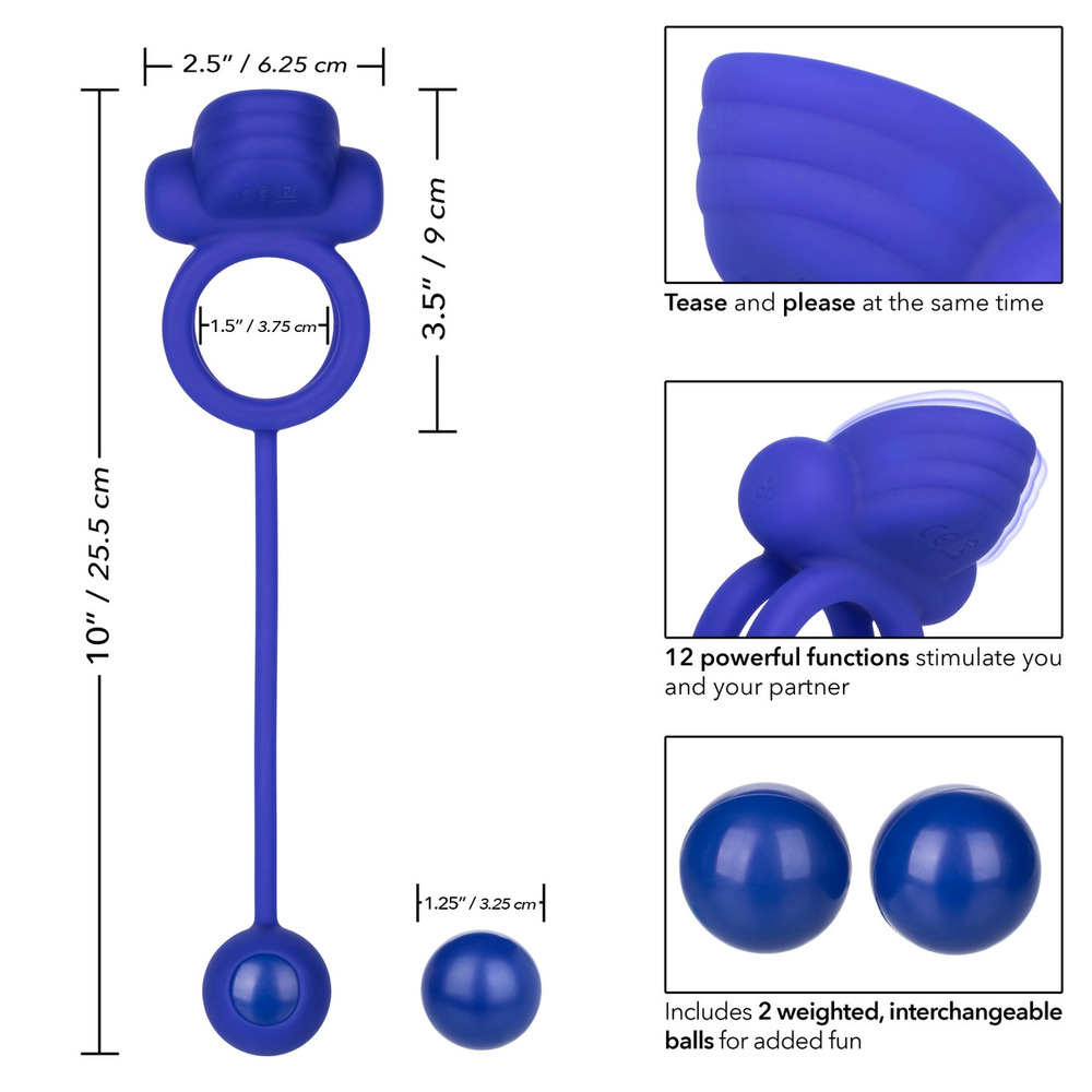 Rechargeable Dual Rockin Rim Enhancer Cock Ring - Image 2