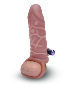 Size Up Silicone Vibrating Realistic 1 Inch Extender