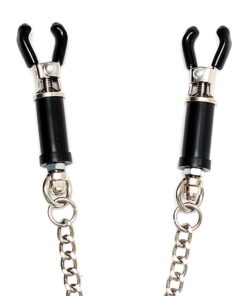 Alternative view of Silver Nipple Clamps With Chain
