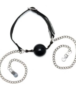 Alternative view of Mouth Gag And Nipple Chain